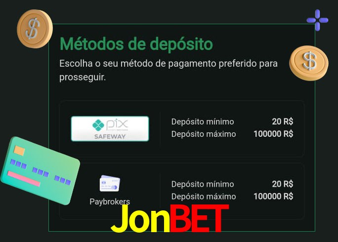 O cassino Jonbet oferece uma grande variedade de métodos de pagamento